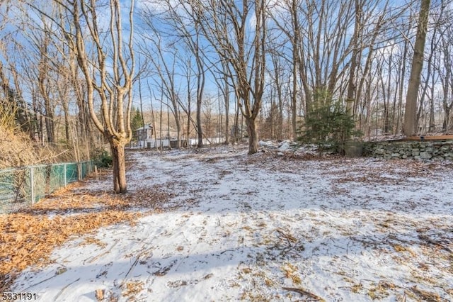 view of snowy yard