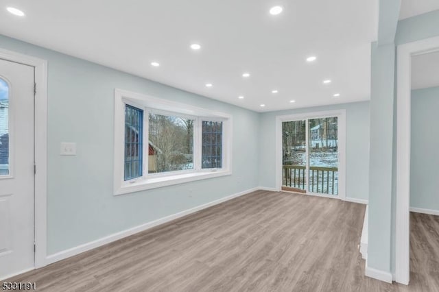 interior space featuring light hardwood / wood-style flooring