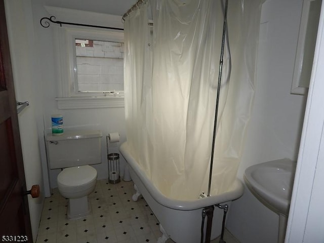 bathroom featuring toilet