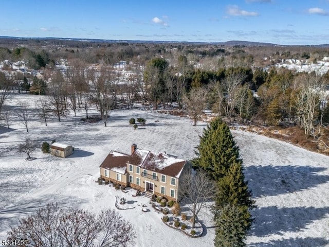 view of snowy aerial view