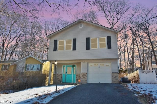 view of front of house featuring a garage