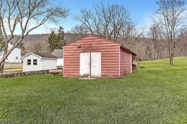 view of shed