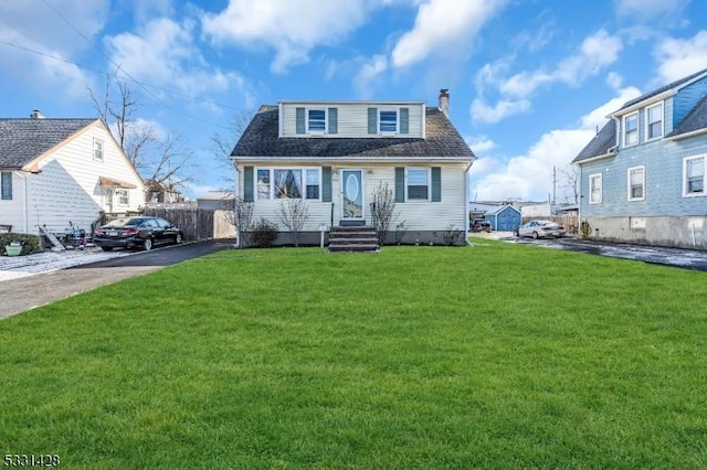 view of front of house with a front yard