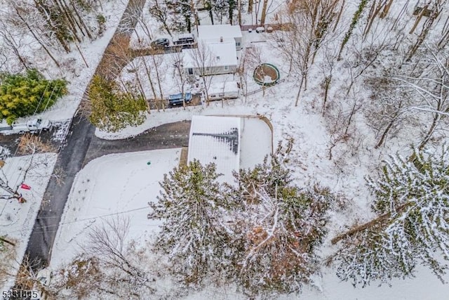 view of snowy aerial view