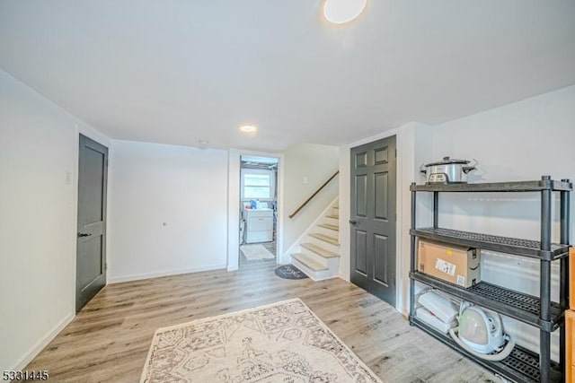 interior space featuring light wood-type flooring