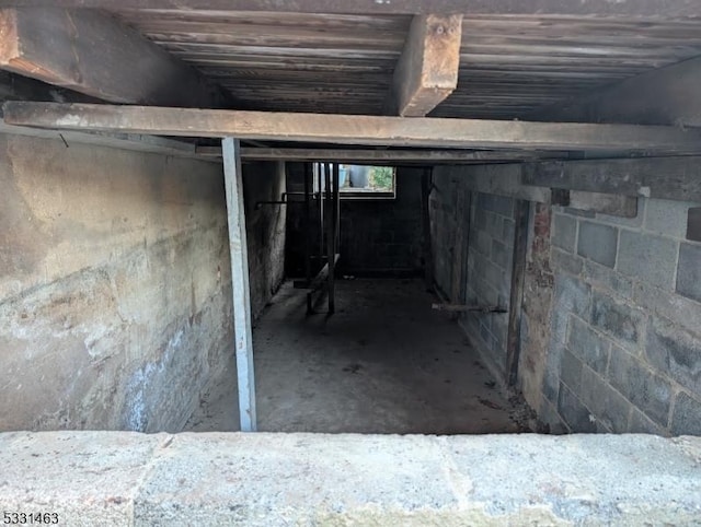 view of basement