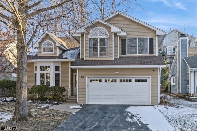 view of front of home featuring a garage