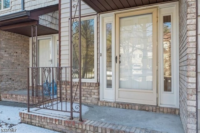 view of doorway to property