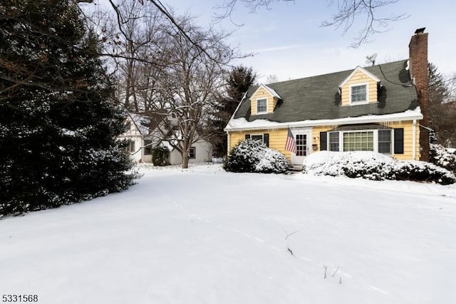 exterior space with a chimney