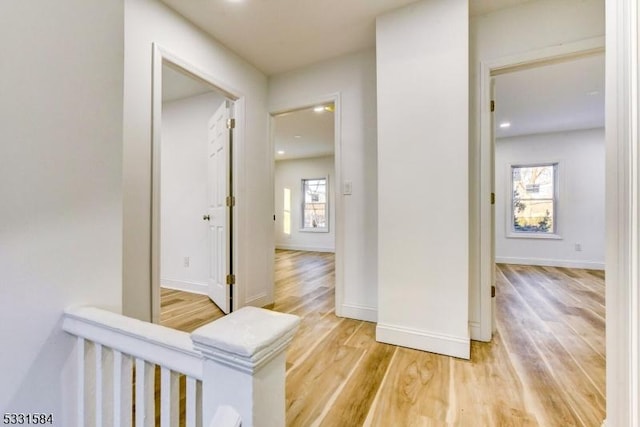 hallway featuring hardwood / wood-style flooring