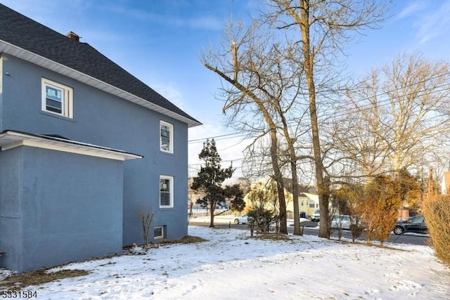 view of snowy exterior