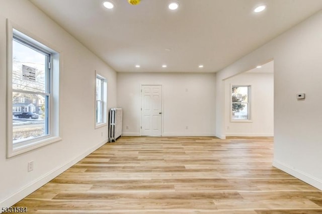 empty room featuring light hardwood / wood-style floors