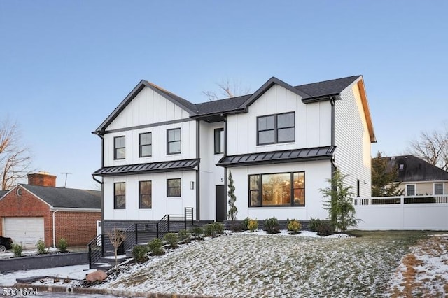 view of modern farmhouse