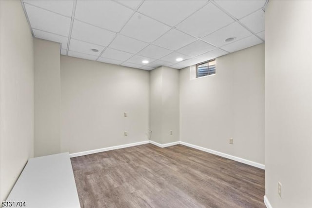 empty room featuring hardwood / wood-style flooring