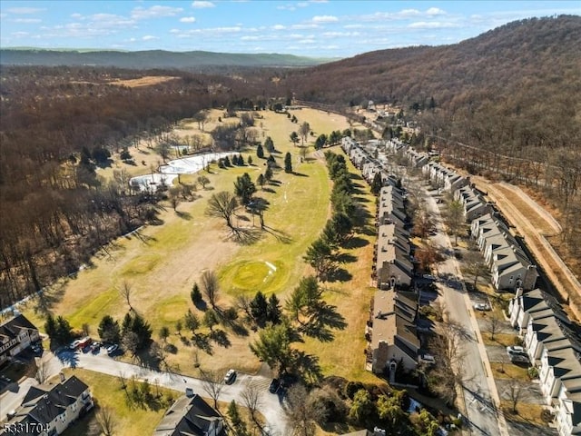 bird's eye view featuring a mountain view