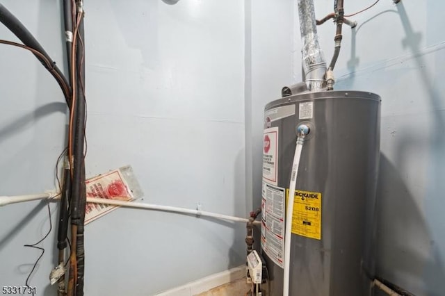 utilities featuring gas water heater