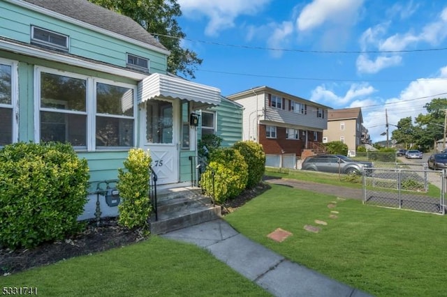 exterior space featuring a yard