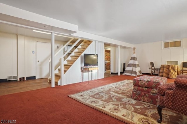 view of carpeted living room