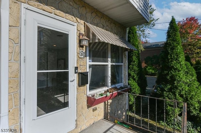 view of doorway to property