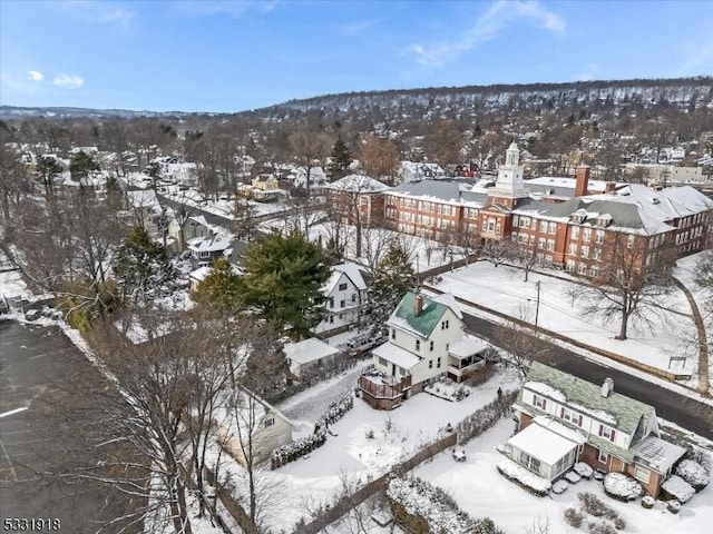 view of snowy aerial view