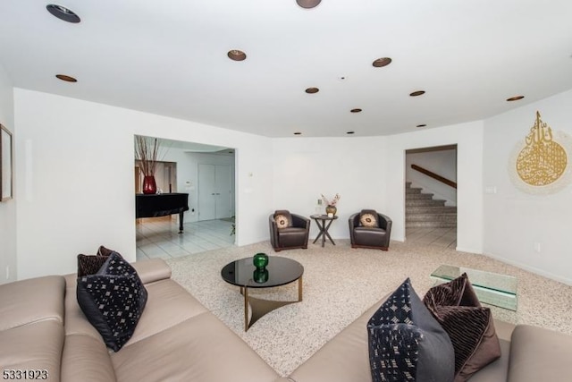 view of carpeted living room