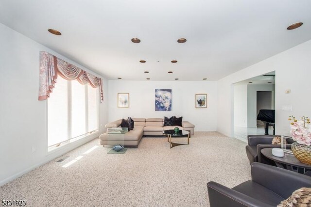 view of carpeted living room