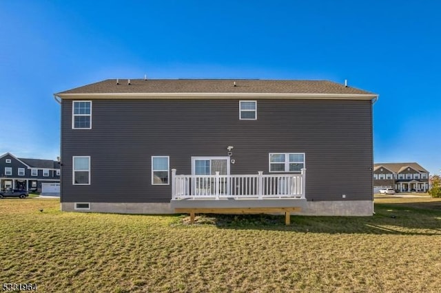 82 Kingsberry Ln, Woodstown Boro, NJ 08098 - back of house with a yard and a wooden deck