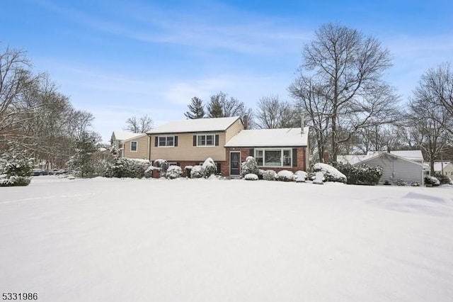 view of split level home