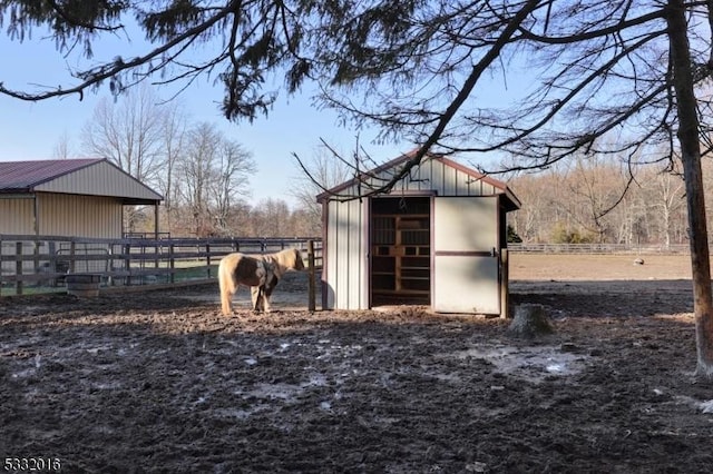 view of horse barn