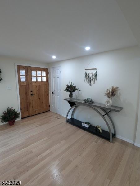 entryway featuring light wood-type flooring