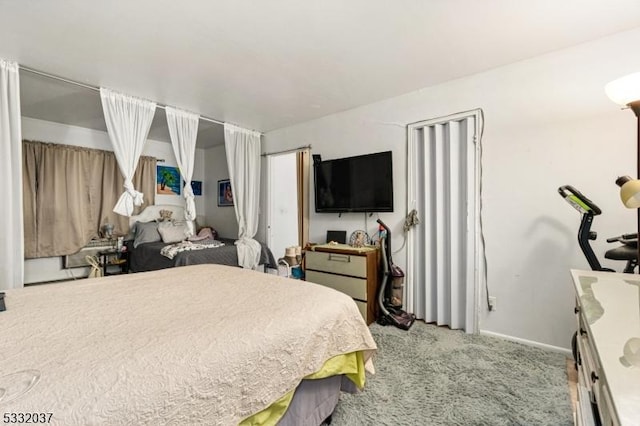 bedroom with carpet floors