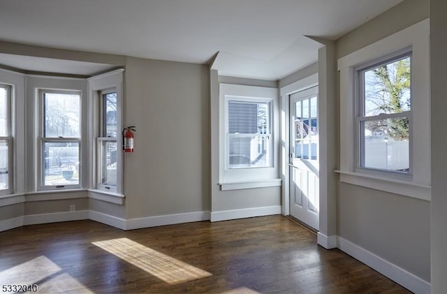 entryway featuring dark wood-type flooring