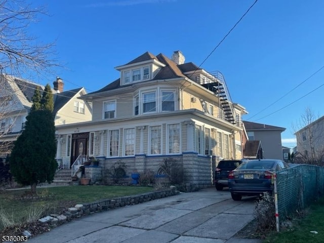 view of victorian home