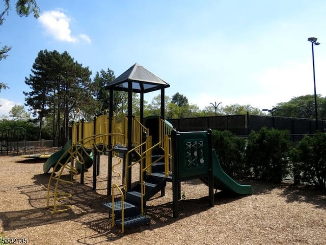 view of community jungle gym