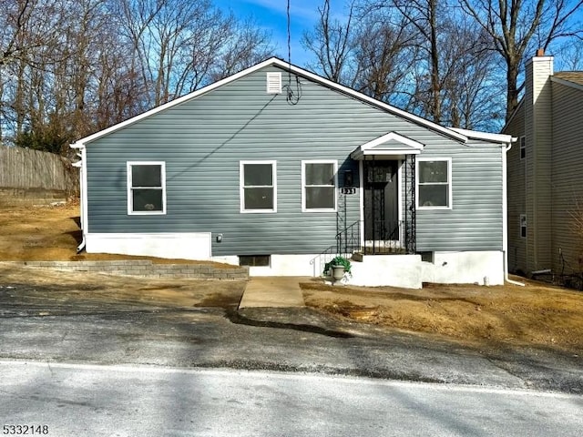 view of front of home