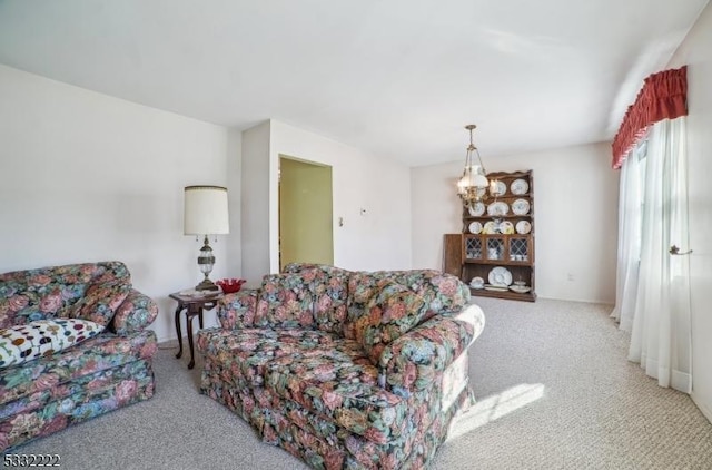 view of carpeted living room