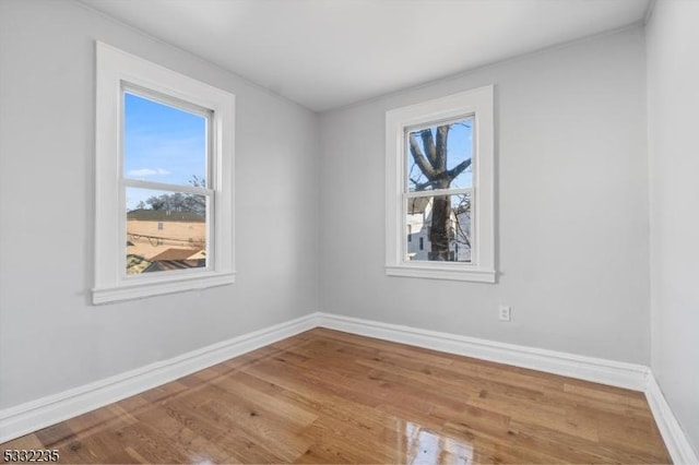 empty room with wood-type flooring