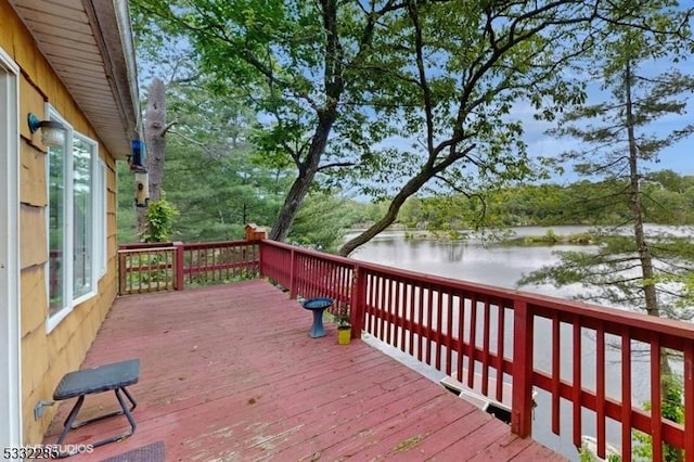 6A Jans Way, Byram Twp, NJ 07821 - wooden deck with a water view