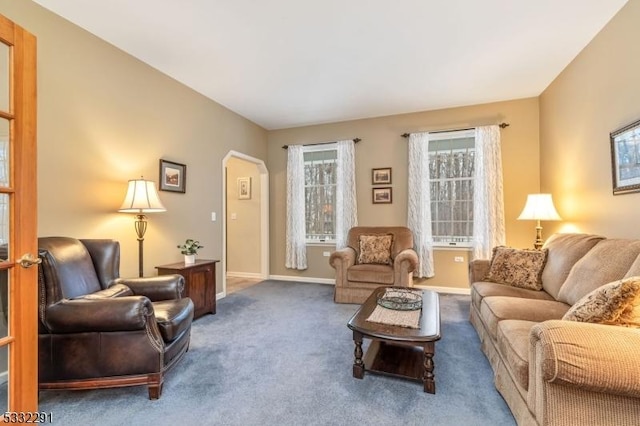 view of carpeted living room