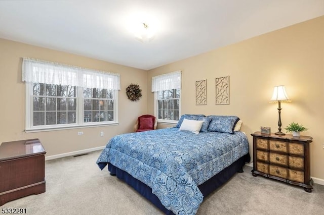 view of carpeted bedroom