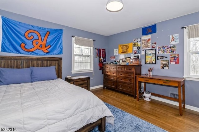 bedroom featuring wood-type flooring