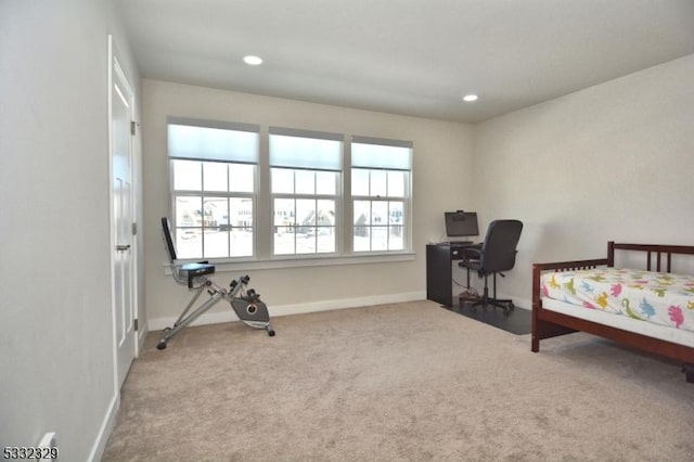 view of carpeted bedroom