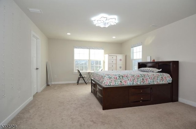 view of carpeted bedroom