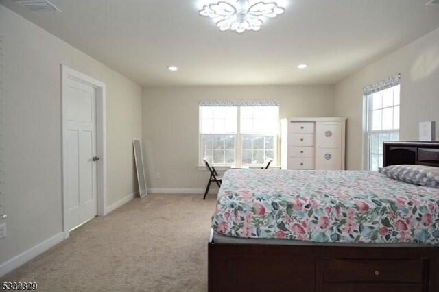 view of carpeted bedroom