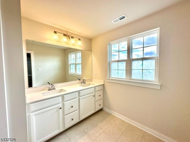 bathroom with vanity