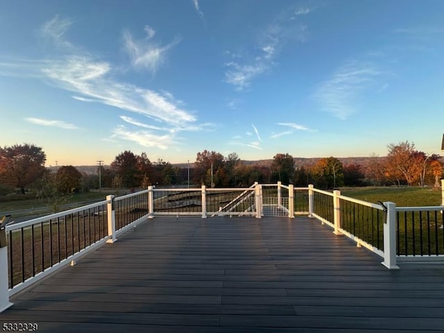 view of deck at dusk