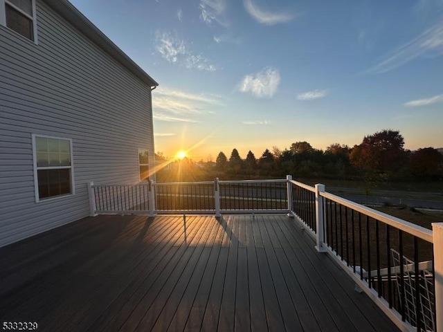 view of deck at dusk