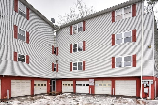 exterior space featuring a garage