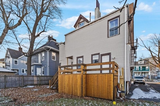 view of rear view of property