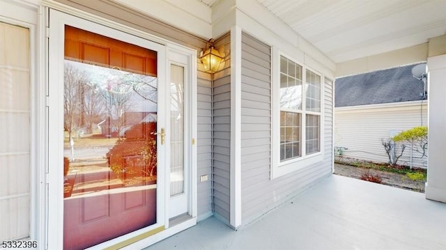 view of doorway to property